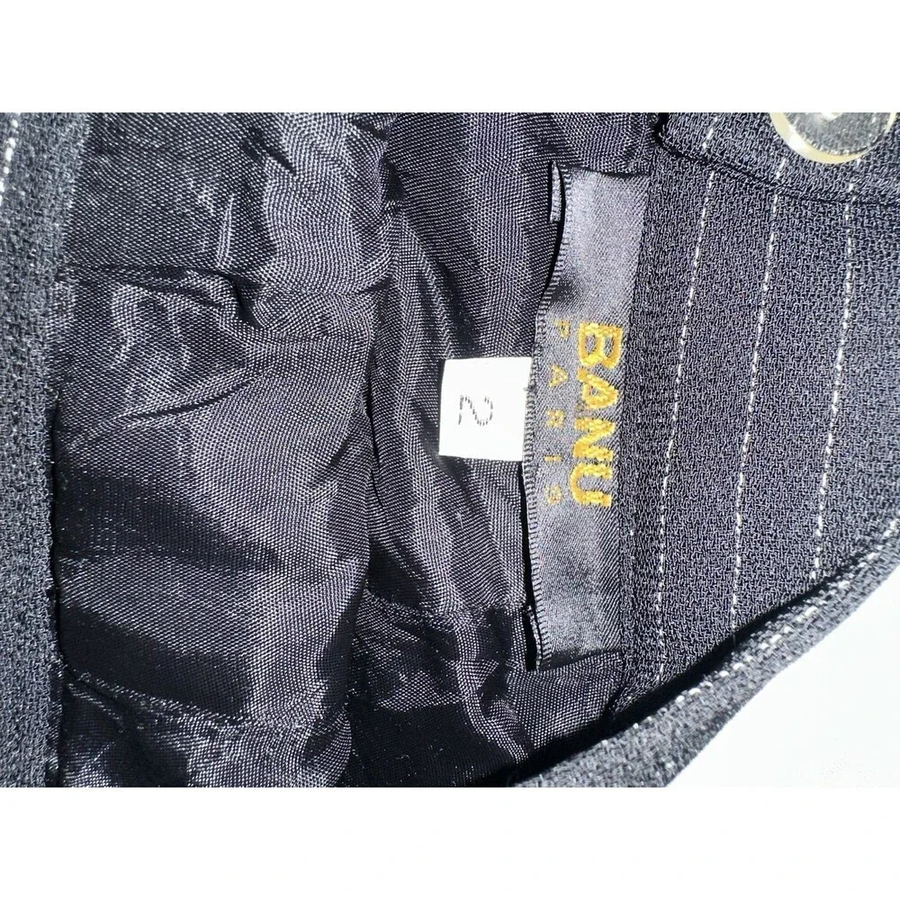 Chic BANU Black Pinstripe Skirt - Size 2 - Business Casual Office Wear